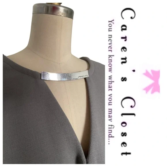 Micheal Kors Dove Gray Sheath Dress - Picture 8 of 10